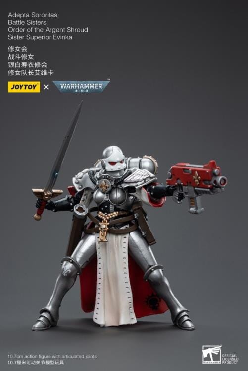Warhammer 40k Adepta Sororitas Battle Sisters Order of the Argent Shroud Sister Superior Evinka 1/18 Scale Figure - Image 9