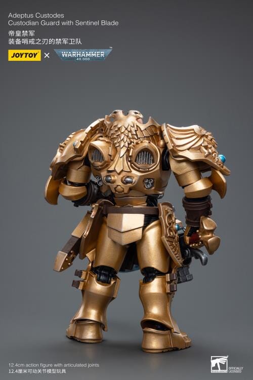 Warhammer 40K Adeptus Custodes Custodian Guard with Sentinel Blade 1/18 Scale Figure - Image 3