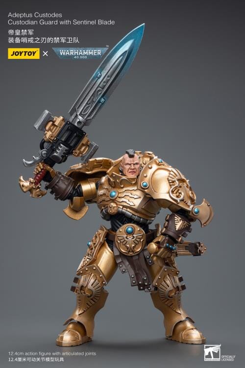 Warhammer 40K Adeptus Custodes Custodian Guard with Sentinel Blade 1/18 Scale Figure - Image 5