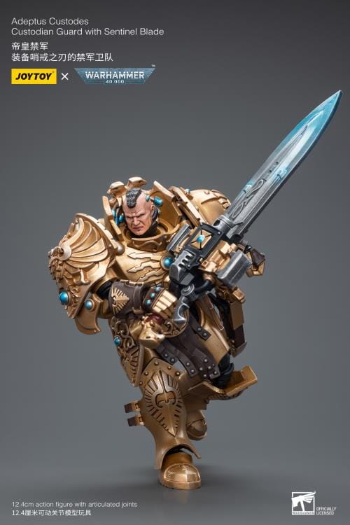Warhammer 40K Adeptus Custodes Custodian Guard with Sentinel Blade 1/18 Scale Figure - Image 6