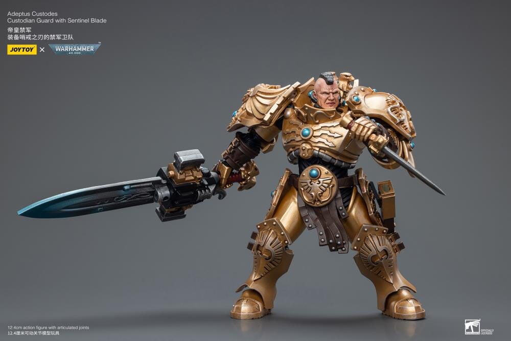 Warhammer 40K Adeptus Custodes Custodian Guard with Sentinel Blade 1/18 Scale Figure - Image 8