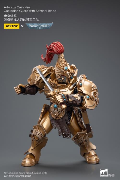 Warhammer 40K Adeptus Custodes Custodian Guard with Sentinel Blade 1/18 Scale Figure - Image 9