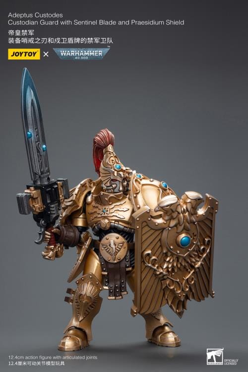 Warhammer 40K Adeptus Custodes Custodian Guard with Sentinel Blade and Praesidium Shield 1/18 Scale Figure - Image 4