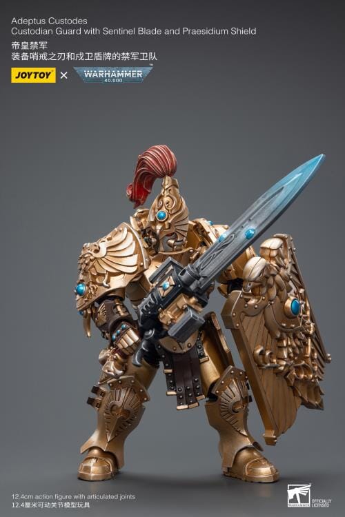 Warhammer 40K Adeptus Custodes Custodian Guard with Sentinel Blade and Praesidium Shield 1/18 Scale Figure - Image 5