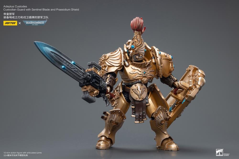 Warhammer 40K Adeptus Custodes Custodian Guard with Sentinel Blade and Praesidium Shield 1/18 Scale Figure - Image 6