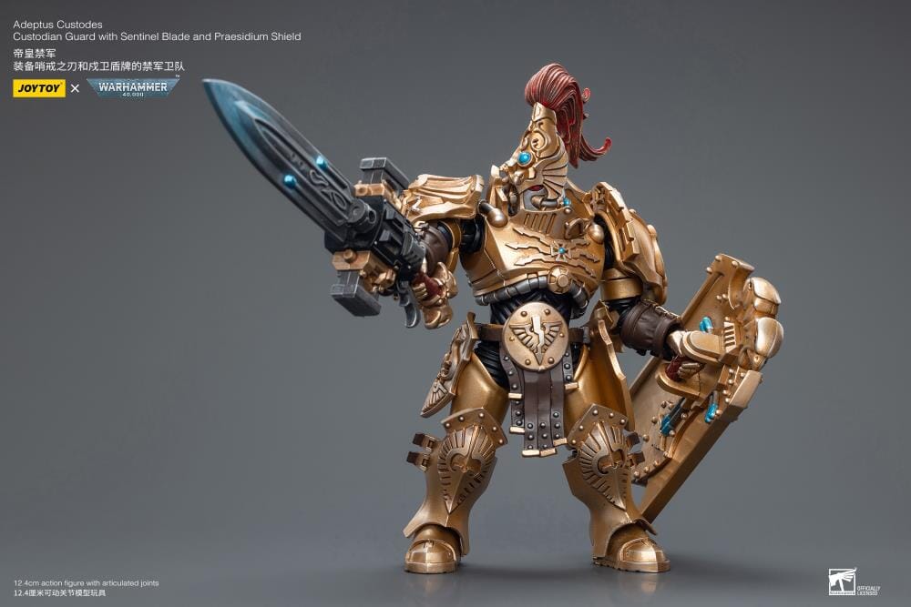 Warhammer 40K Adeptus Custodes Custodian Guard with Sentinel Blade and Praesidium Shield 1/18 Scale Figure - Image 7