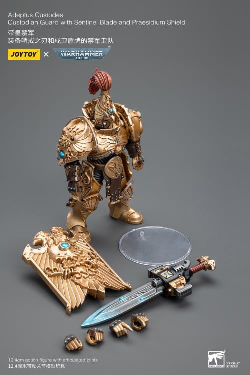 Warhammer 40K Adeptus Custodes Custodian Guard with Sentinel Blade and Praesidium Shield 1/18 Scale Figure - Image 9