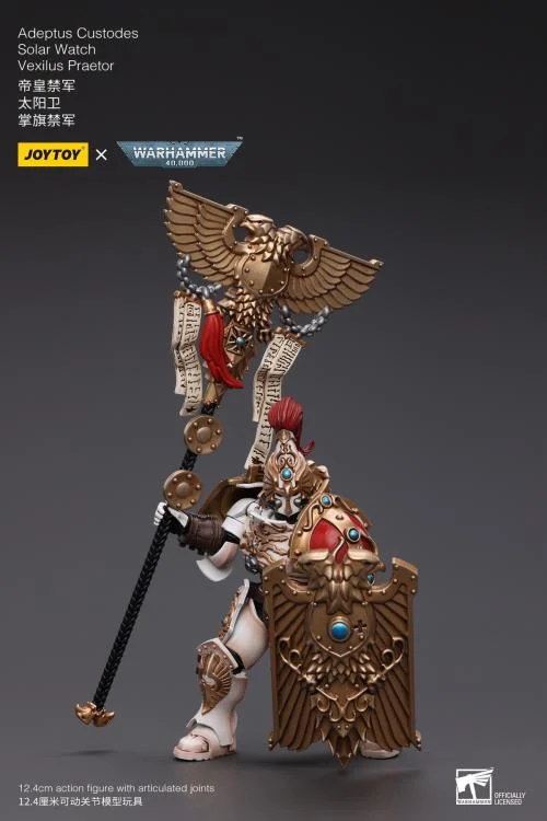 Warhammer 40K Adeptus Custodes Solar Watch Vexilus Praetor 1/18 Scale Figure - Image 2