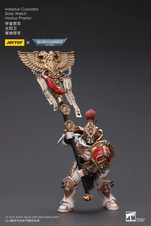 Warhammer 40K Adeptus Custodes Solar Watch Vexilus Praetor 1/18 Scale Figure - Image 3