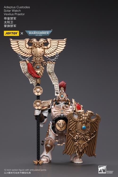 Warhammer 40K Adeptus Custodes Solar Watch Vexilus Praetor 1/18 Scale Figure - Image 4