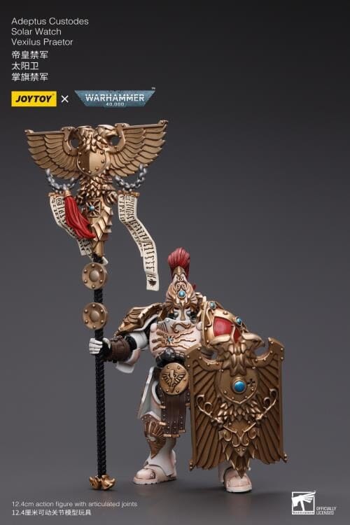 Warhammer 40K Adeptus Custodes Solar Watch Vexilus Praetor 1/18 Scale Figure - Image 6