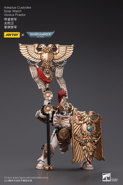 Warhammer 40K Adeptus Custodes Solar Watch Vexilus Praetor 1/18 Scale Figure - Image 7