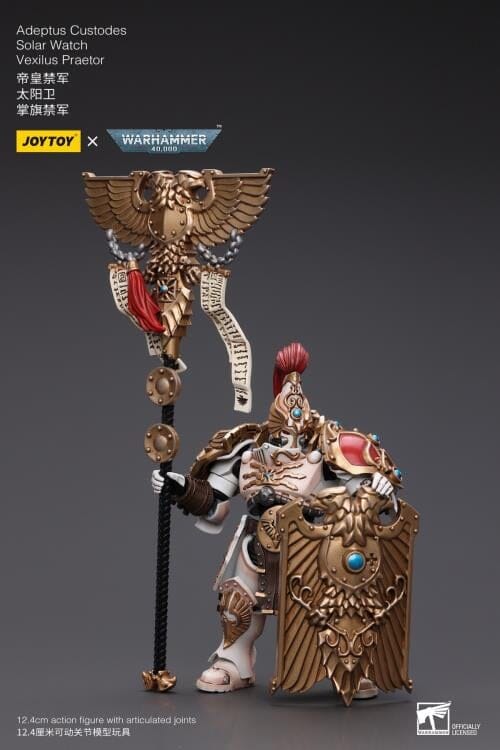 Warhammer 40K Adeptus Custodes Solar Watch Vexilus Praetor 1/18 Scale Figure - Image 8