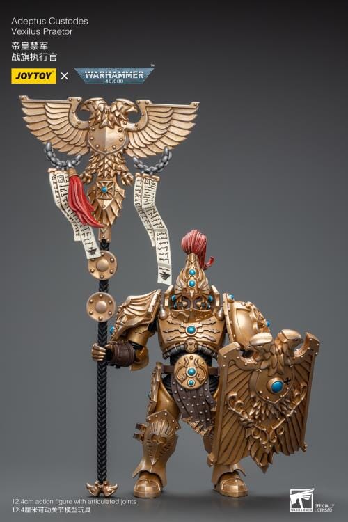 Warhammer 40K Adeptus Custodes Vexilus Praetor 1/18 Scale Figure - Image 2