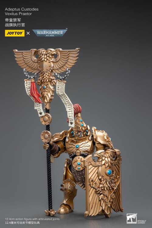 Warhammer 40K Adeptus Custodes Vexilus Praetor 1/18 Scale Figure - Image 3