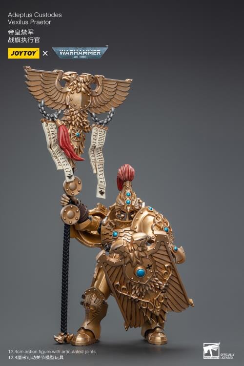Warhammer 40K Adeptus Custodes Vexilus Praetor 1/18 Scale Figure - Image 4