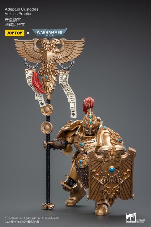 Warhammer 40K Adeptus Custodes Vexilus Praetor 1/18 Scale Figure - Image 6