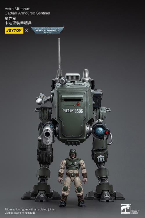 Warhammer 40K Astra Militarum Cadian Armoured Sentinel 1/18 Scale Figure - Image 2