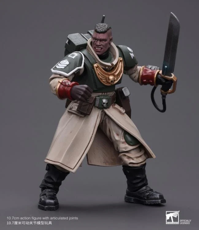 Warhammer 40k Astra Militarum Cadian Command Squad Commander with Power Sword 1/18 Scale Figure - Image 2