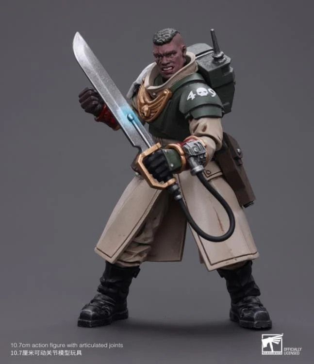 Warhammer 40k Astra Militarum Cadian Command Squad Commander with Power Sword 1/18 Scale Figure - Image 4