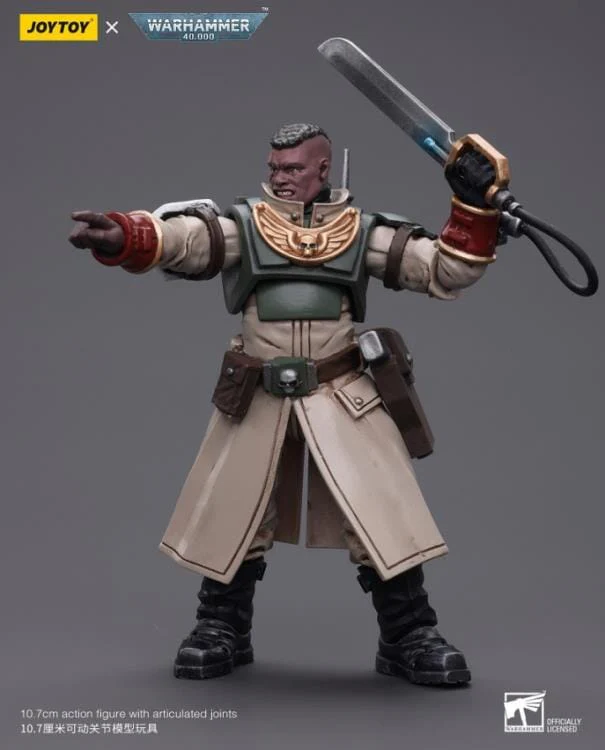 Warhammer 40k Astra Militarum Cadian Command Squad Commander with Power Sword 1/18 Scale Figure - Image 7
