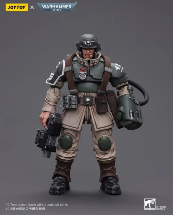 Warhammer 40k Astra Militarum Cadian Command Squad Veteran Sergeant with Power Fist 1/18 Scale Figure - Image 6