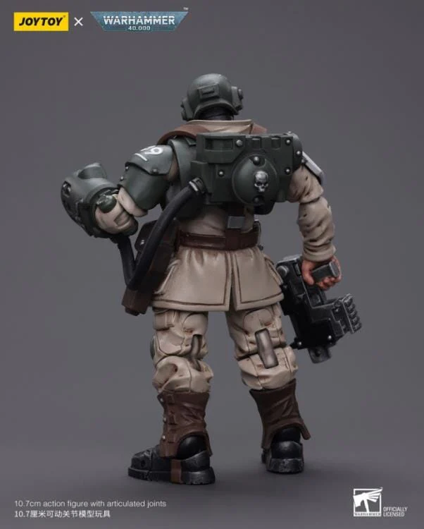 Warhammer 40k Astra Militarum Cadian Command Squad Veteran Sergeant with Power Fist 1/18 Scale Figure - Image 7