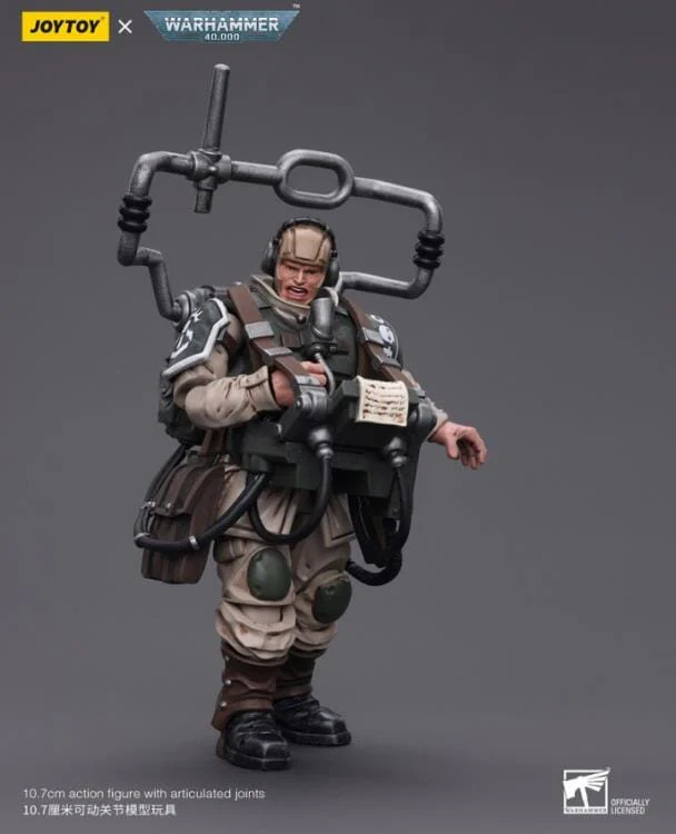 Warhammer 40k Astra Militarum Cadian Command Squad Veteran with Master Vox 1/18 Scale Figure - Image 5