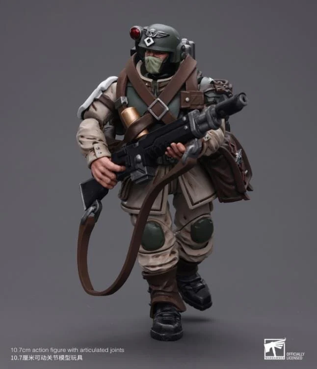 Warhammer 40k Astra Militarum Cadian Command Squad Veteran with Medi-pack 1/18 Scale Figure - Image 2