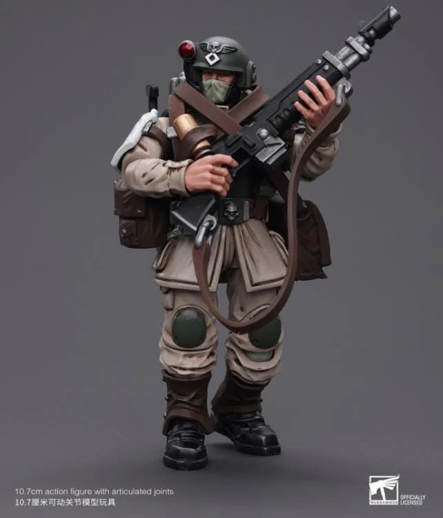 Warhammer 40k Astra Militarum Cadian Command Squad Veteran with Medi-pack 1/18 Scale Figure - Image 3