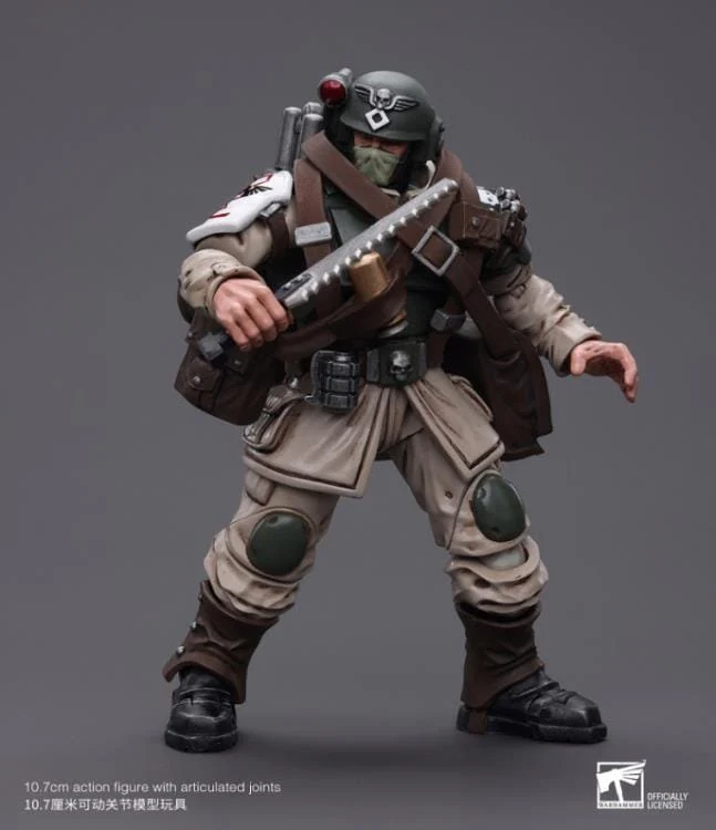 Warhammer 40k Astra Militarum Cadian Command Squad Veteran with Medi-pack 1/18 Scale Figure - Image 4