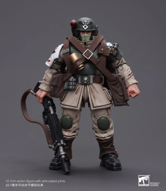 Warhammer 40k Astra Militarum Cadian Command Squad Veteran with Medi-pack 1/18 Scale Figure - Image 6