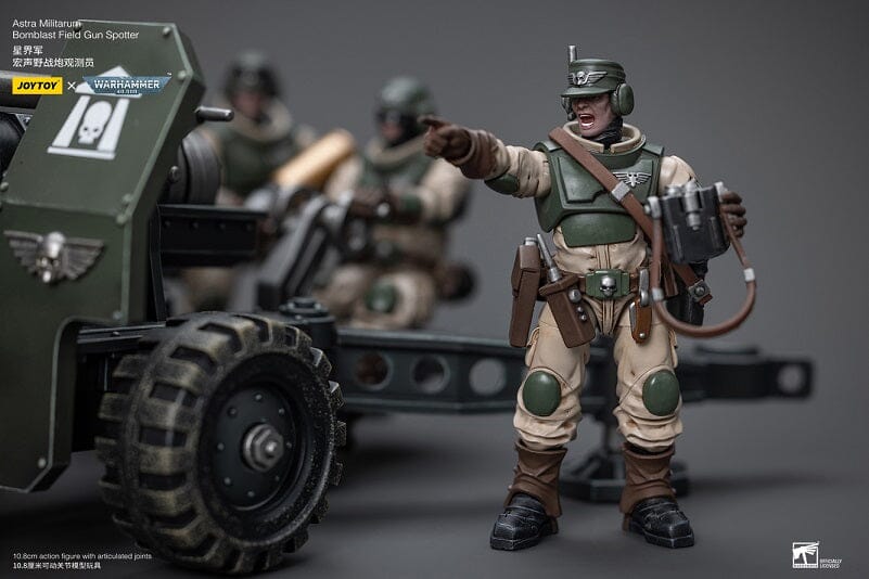 Warhammer 40K Astra Militarum Ordnance Brigade Team with Bombast Field Gun Artillery 1/18 Scale Set - Image 11