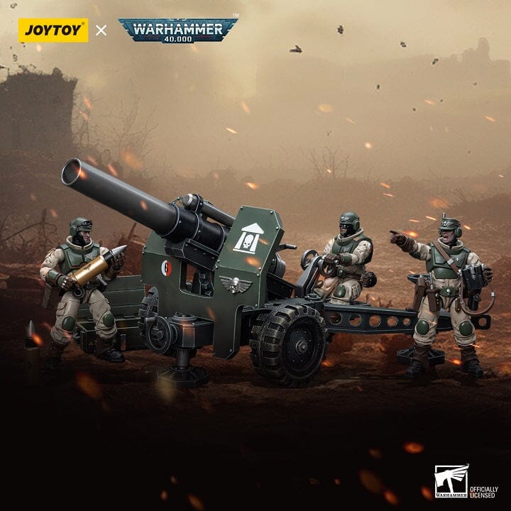 Warhammer 40K Astra Militarum Ordnance Brigade Team with Bombast Field Gun Artillery 1/18 Scale Set - Image 13