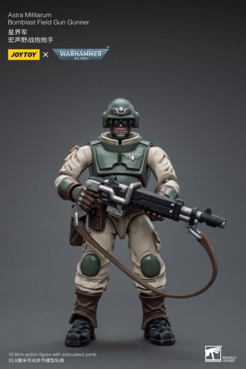 Warhammer 40K Astra Militarum Ordnance Brigade Team with Bombast Field Gun Artillery 1/18 Scale Set - Image 6