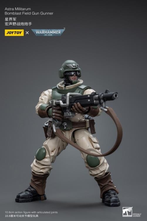 Warhammer 40K Astra Militarum Ordnance Brigade Team with Bombast Field Gun Artillery 1/18 Scale Set - Image 7