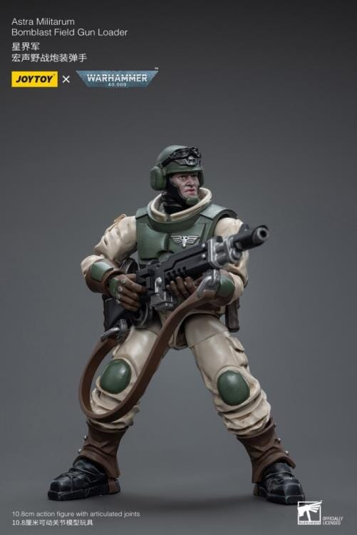 Warhammer 40K Astra Militarum Ordnance Brigade Team with Bombast Field Gun Artillery 1/18 Scale Set - Image 9