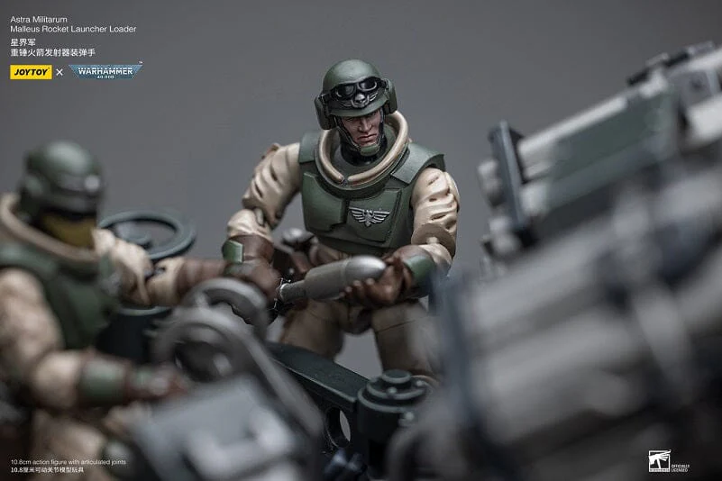 Warhammer 40K Astra Militarum Ordnance Brigade Team with Malleus Rocket Launcher 1/18 Scale Set - Image 11