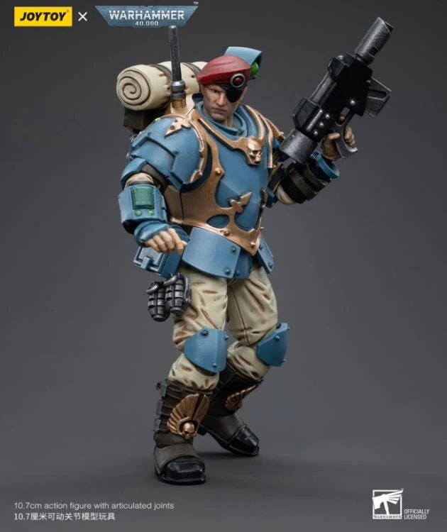 Warhammer 40k Astra Militarum Tempestus Scions Command Squad 55th Kappic Eagles Banner Bearer 1/18 Scale Figure - Image 8