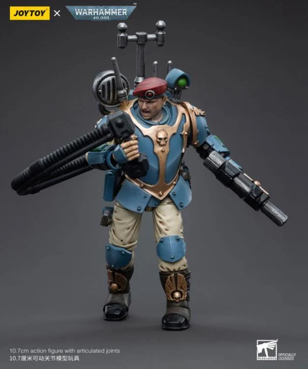 Warhammer 40k Astra Militarum Tempestus Scions Command Squad 55th Kappic Eagles Vox Operator 1/18 Scale Figure - Image 4