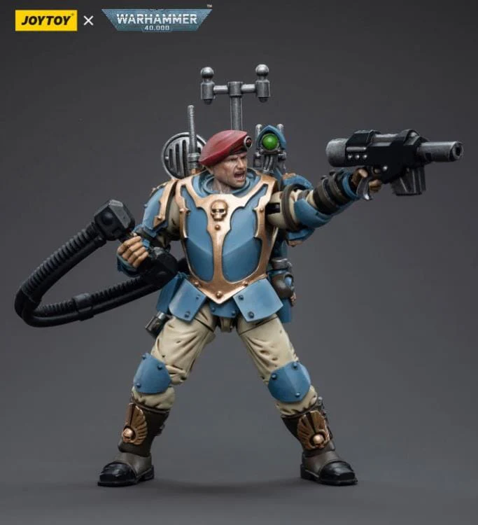 Warhammer 40k Astra Militarum Tempestus Scions Command Squad 55th Kappic Eagles Vox Operator 1/18 Scale Figure - Image 6