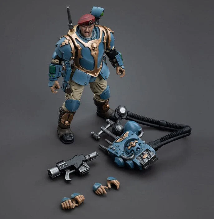Warhammer 40k Astra Militarum Tempestus Scions Command Squad 55th Kappic Eagles Vox Operator 1/18 Scale Figure - Image 9