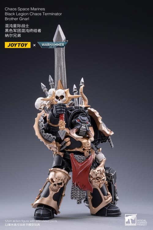 Warhammer 40K Black Legion Brother Gnarl 1/18 Scale Figure - Image 8