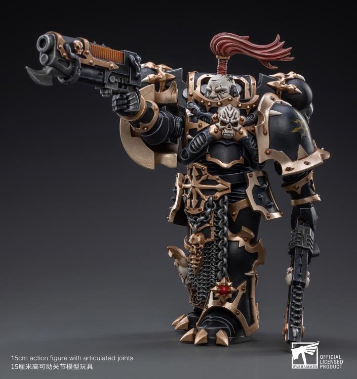 Warhammer 40K Black Legion Havocs Champion Brother Slael 1/18 Scale Figure - Image 4
