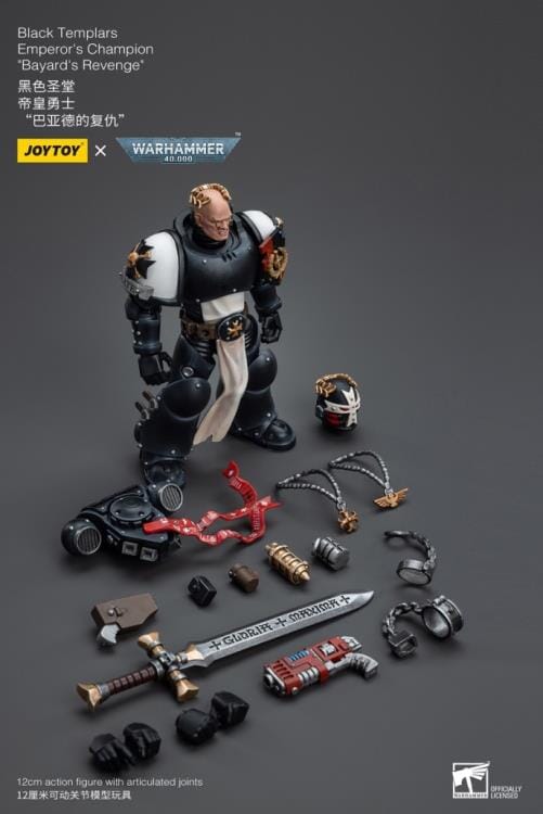 Warhammer 40K Black Templars Emperor's Champion Bayard's Revenge 1/18 Scale Figure - Image 10