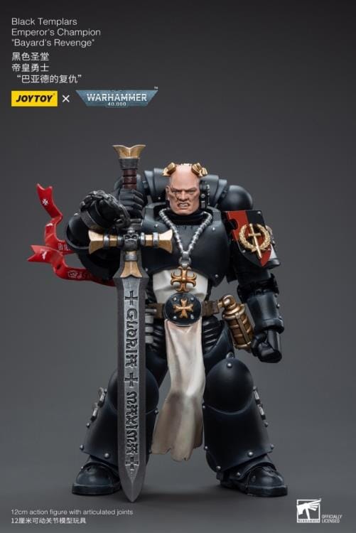 Warhammer 40K Black Templars Emperor's Champion Bayard's Revenge 1/18 Scale Figure - Image 2
