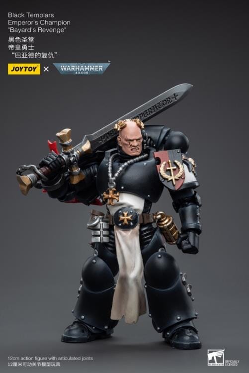 Warhammer 40K Black Templars Emperor's Champion Bayard's Revenge 1/18 Scale Figure - Image 3