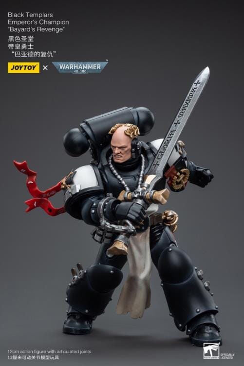 Warhammer 40K Black Templars Emperor's Champion Bayard's Revenge 1/18 Scale Figure - Image 4