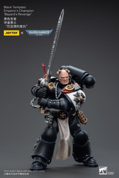 Warhammer 40K Black Templars Emperor's Champion Bayard's Revenge 1/18 Scale Figure - Image 5