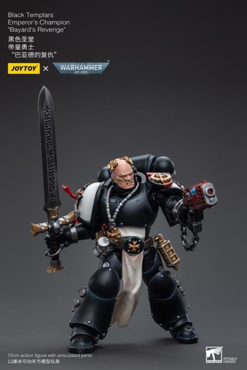Warhammer 40K Black Templars Emperor's Champion Bayard's Revenge 1/18 Scale Figure - Image 6